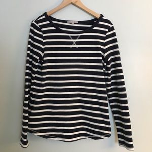 Gap striped sweater with elbow patches - size M